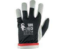 CANIS rukavice TECHNIK WINTER zimní kombinované černo-bílé vel.10