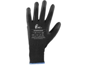 CANIS rukavice BRITA BLACK máčené v&nbsp;polyuretanu černé vel.11