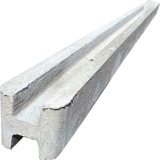 BEVES sloupek průběžný na 1,75m šedý (výška 2,45m) - Betonové prvky zděné ploty