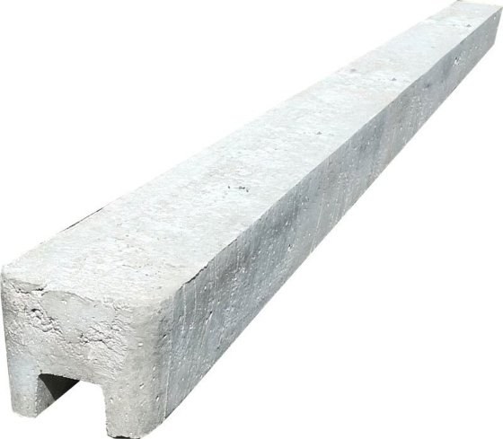 BEVES sloupek koncový na 1,75m šedý (výška 2,45m) - Betonové prvky zděné ploty