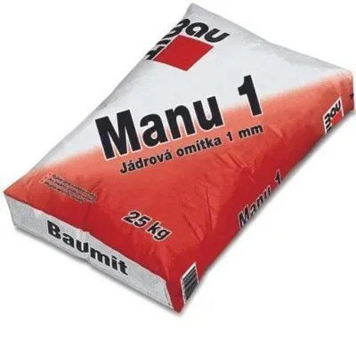 BAUMIT Manu1 jemná jádrová vpc.omítka 25kg (54) - Suché směsi a stavební chemie omítky jádrové omítky