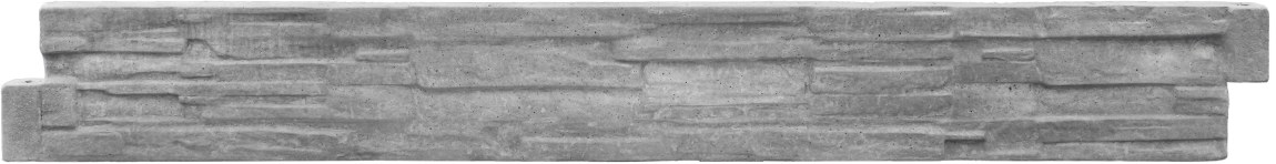 BEVES deska betonová štípaný kámen - záhon 200x25x6cm šedá - Betonové prvky záhony
