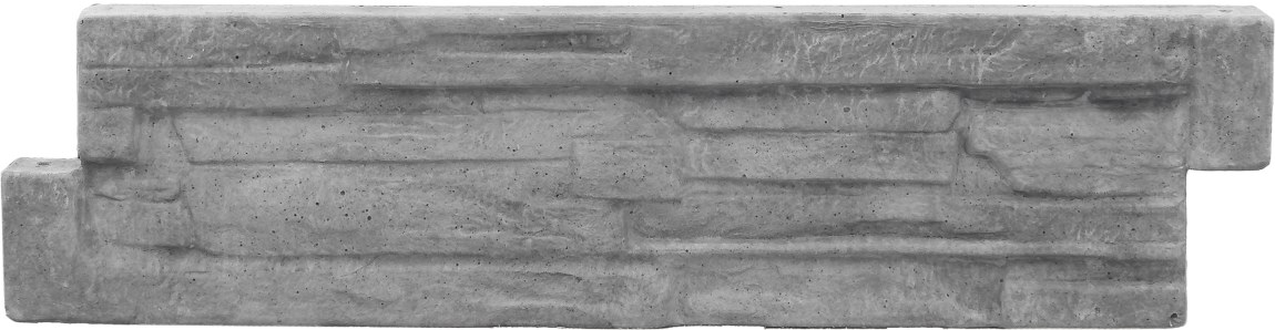 BEVES deska betonová štípaný kámen - záhon 100x25x6cm šedá - Betonové prvky záhony