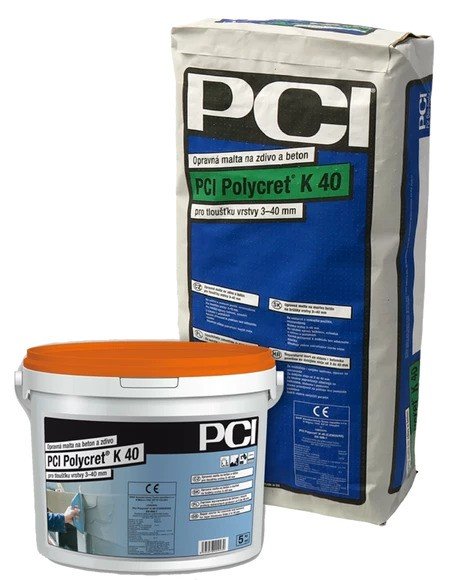 BASF PCI Polycret K 40 opravná nesmrštivá malta 5kg (90) - Suché směsi a stavební chemie malty a cementy