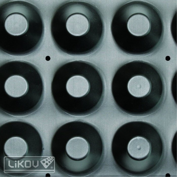 LIKOV nopová folie 800g NOP 20mm s perforací / 2x20m (40m2) 659.10019.01 - Hrubá stavba kanalizace a odvodnění nopové folie
