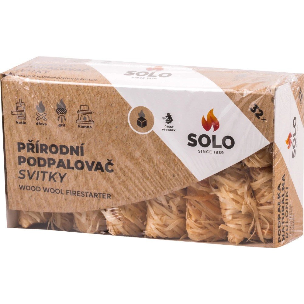 BaL SOLO podpalovač přírodní dřevitá vlna 32 podpalů - Drogerie