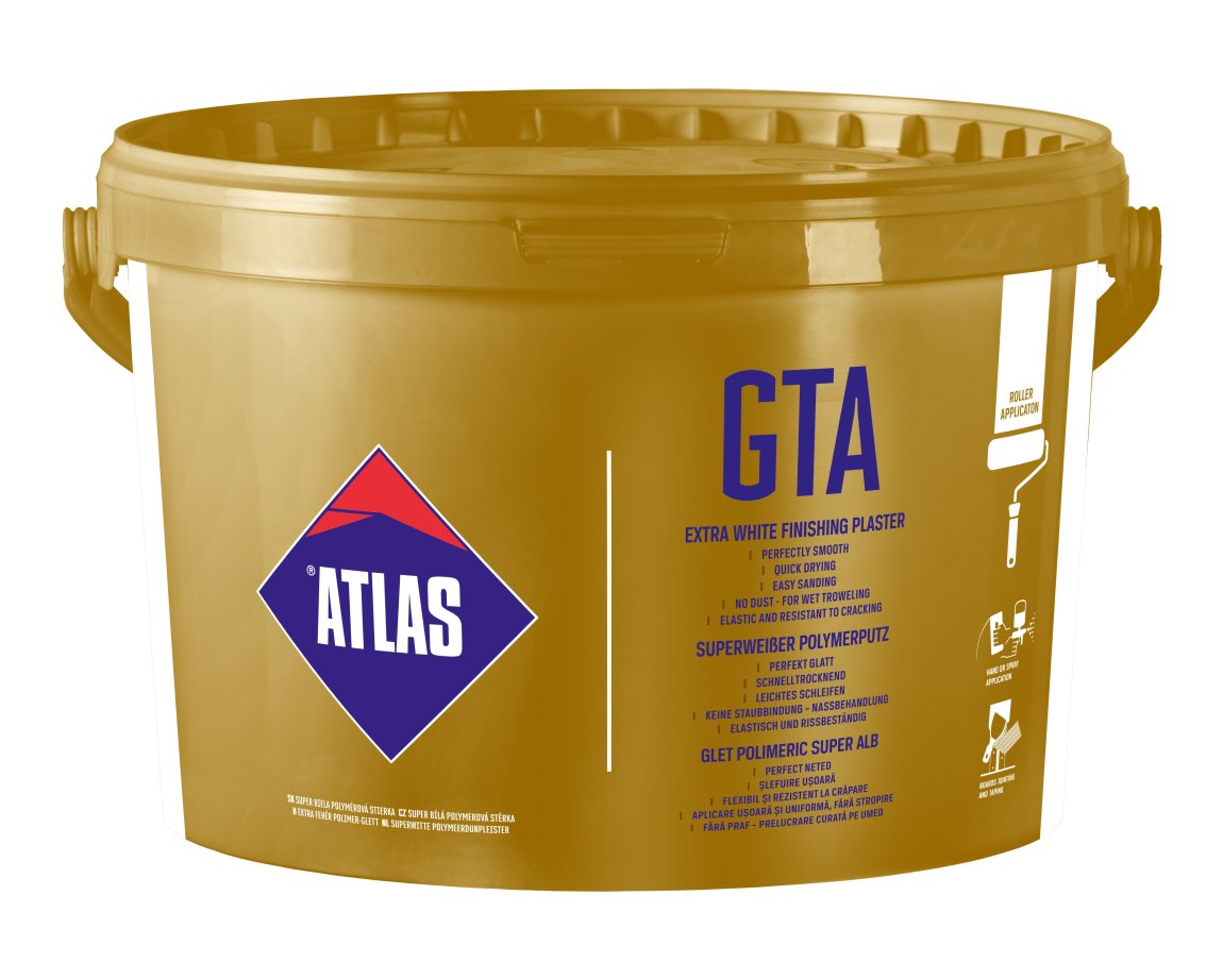 ATLAS GTA polymerová hladká stěrka 18kg super bílá - Malířské potřeby malířské barvy