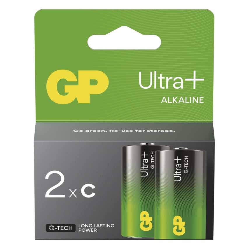 E baterie alkalická GP Ultra Plus C LR14 2BL B03312 - Elektro, sanita, topení a&nbsp;voda elektro