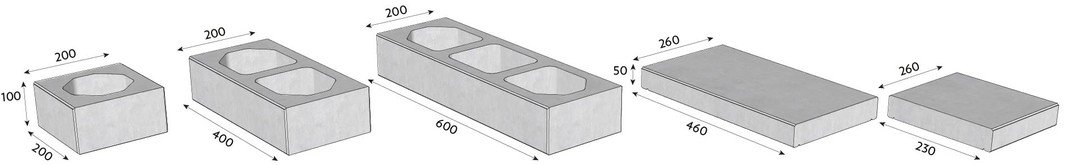 CSB NEWBLOK/SOLOBLOK stříška colormix noarblanc (80) - Betonové prvky zděné ploty