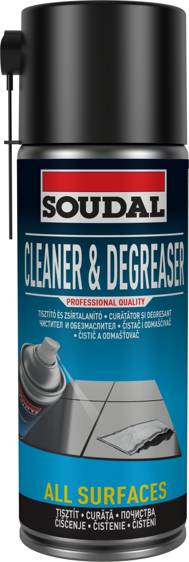 SOUDAL čistič a odmašťovač povrchu Cleaner a  degreaser 400ml - Suché směsi a stavební chemie stavební chemie soudal