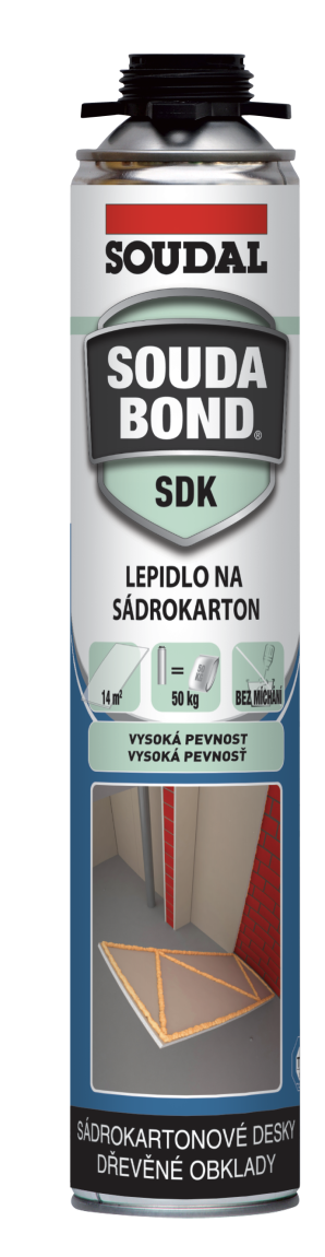 SOUDAL Soudabond SDK lepící pistolová pěna na sádrokarton 750ml (12) - Suché směsi a stavební chemie stavební chemie soudal