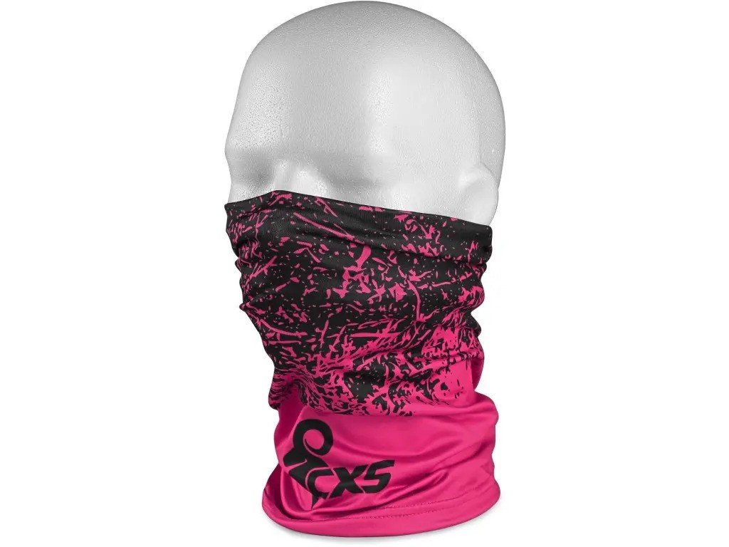 CANIS šátek multifunkční CXS LORY 23x45 černo-růžový - Pracovní oděvy a&nbsp;obuv