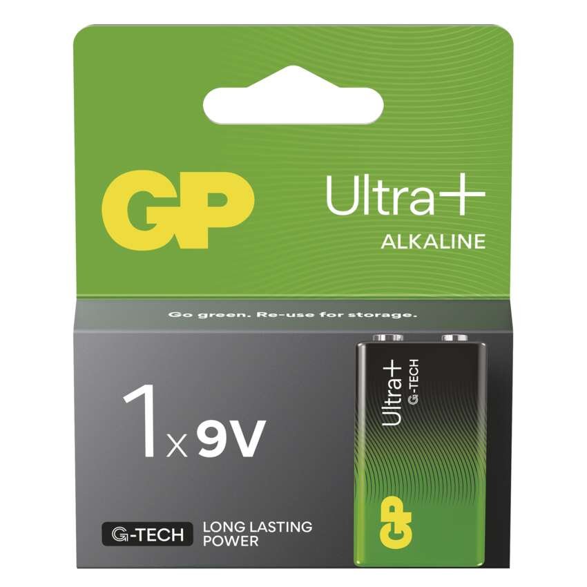 E baterie alkalická GP Ultra Plus 9V 6LR61 1BL B03511 - Elektro, sanita, topení a&nbsp;voda elektro