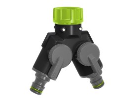 STALCO rozdělovač dvojitý s ventilem str garden