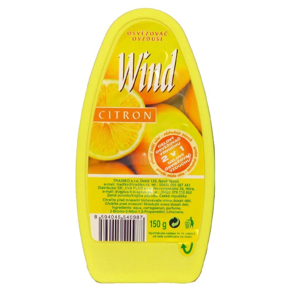 BaL WIND gel osvěžovač vzduchu citron 150g - Drogerie