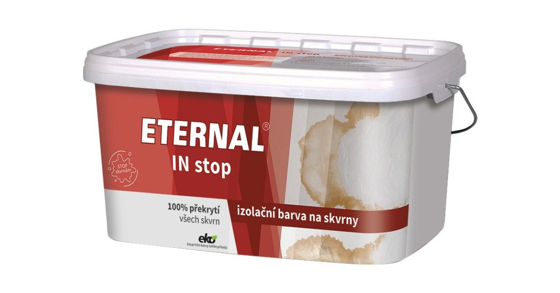 BaL ETERNAL IN stop malířská izolační barva na skvrny 5kg bílá BaL ETERNAL IN stop malířská izolační barva na skvrny 5kg bílá