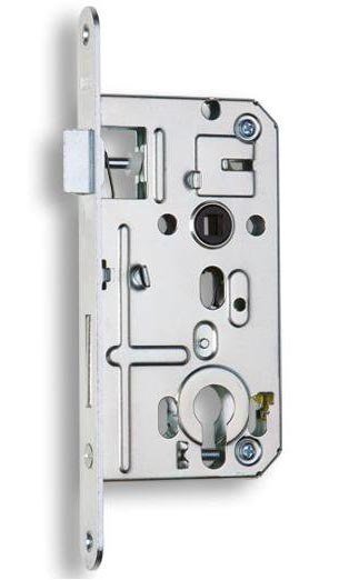 BE zámek zadlab. K133 P-L dvouzápadový s&nbsp;převodem BíZn vl. 72/80 - Stavební výplně doplňky pro stavební výplně