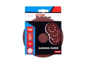 LE papír brusný výsek SZ P 60/125 8 otvorů (3ks) 22097-2