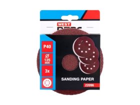 LE papír brusný výsek SZ P 40/125 8 otvorů (3ks) 22096-2