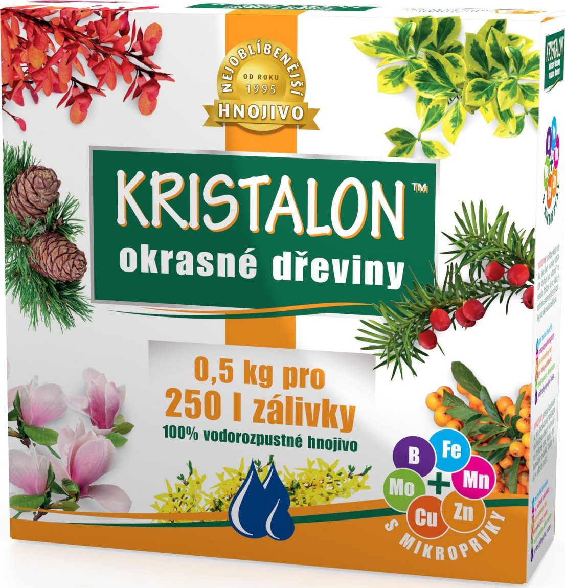 AGRO vodorozpustné hnojivo KRISTALON Pro okrasné dřeviny 0,5kg - Zahrady, pletiva substráty a&nbsp;hnojiva