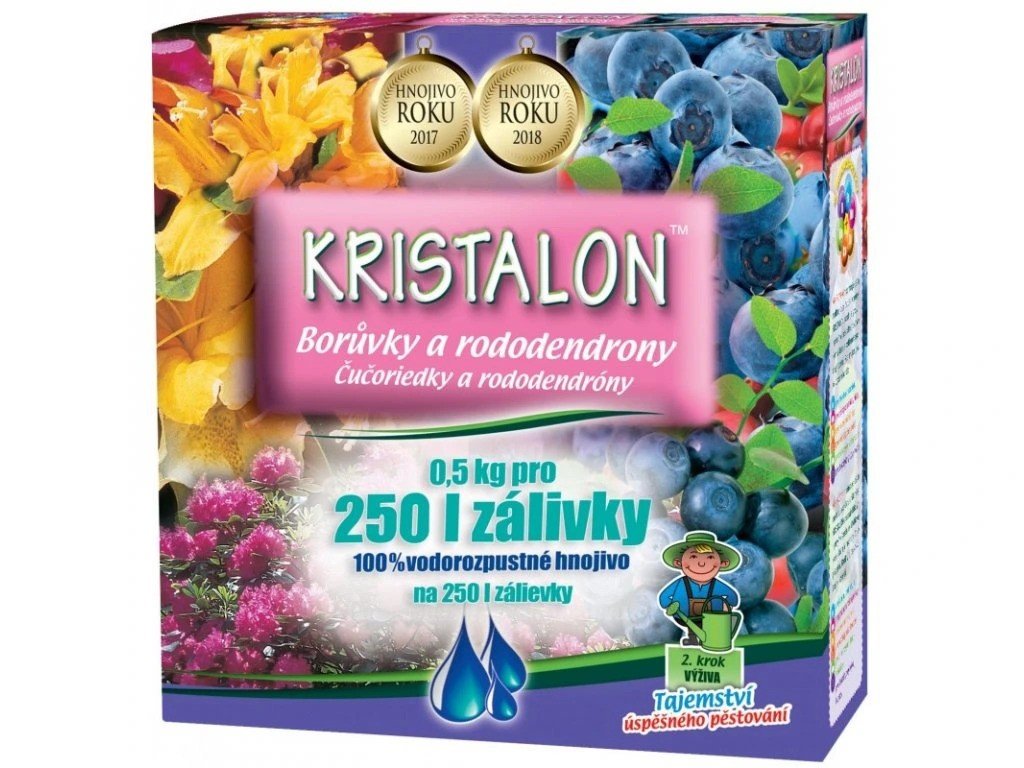 AGRO vodorozpustné hnojivo KRISTALON Borůvky a&nbsp;rododendrony 0,5kg - Zahrady, pletiva substráty a&nbsp;hnojiva