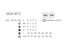 LE sada bitů CrV 32ks FESTA 18908-1-