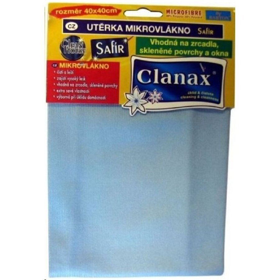BE utěrka mikrovlákno 40x40 Safír 290g na sklo, zdrcadla - Drogerie