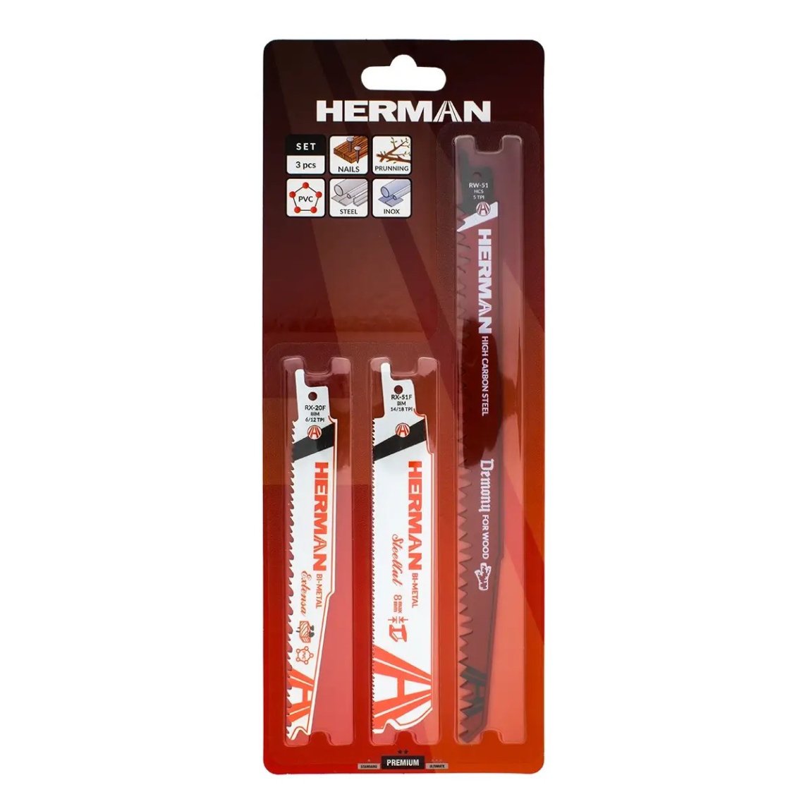 HE sada list pilový QR-11 Wood a&nbsp;Metal do ocasní pily - Nářadí ruční nářadí