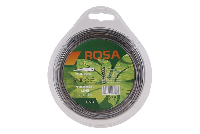 LE struna žací čtverec 2,4mmx15m nylonový střed - Zahrady, pletiva nářadí a zahradní potřeby