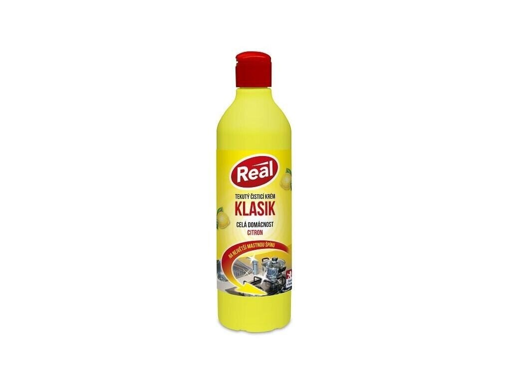 BE písek na nádobí - tekutý REAL 600g citronový - Drogerie