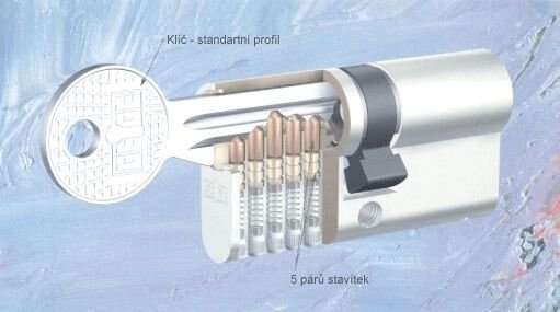 BE vložka KB AP1000 35,5+45 3kl.Ni hr.bal - Stavební výplně doplňky pro stavební výplně