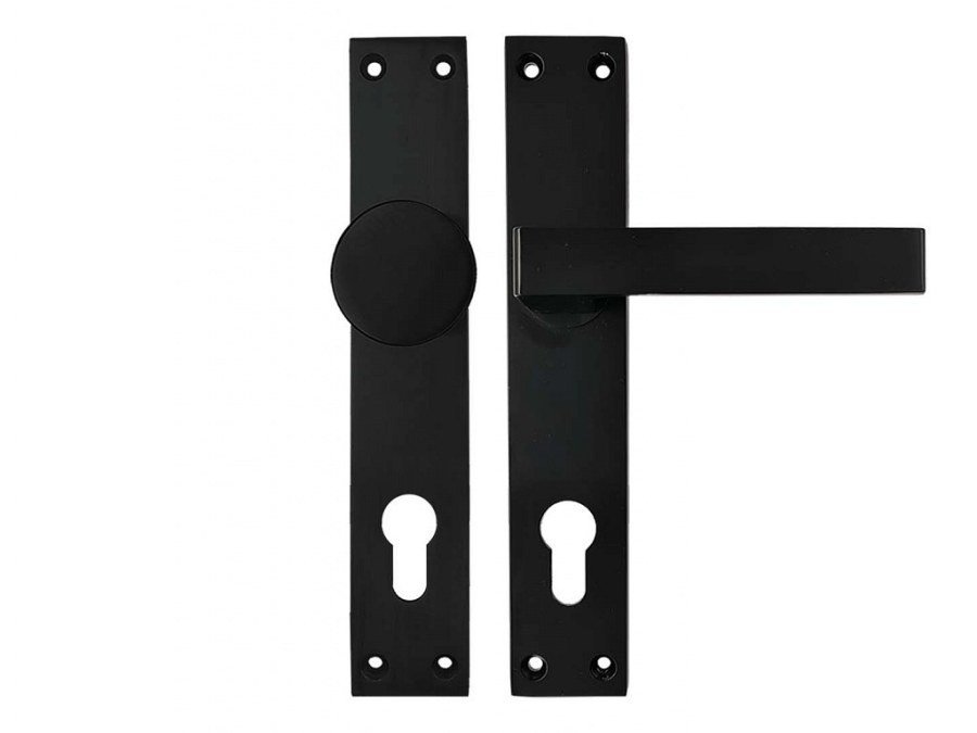 BE kování dveřní K 757 72mm, klika-knoflík, vložka, hliník, černá mat, blistr ESO - Stavební výplně doplňky pro stavební výplně