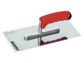 BE hladítko profi 280x130mm 8zubů nerez gumová ručka