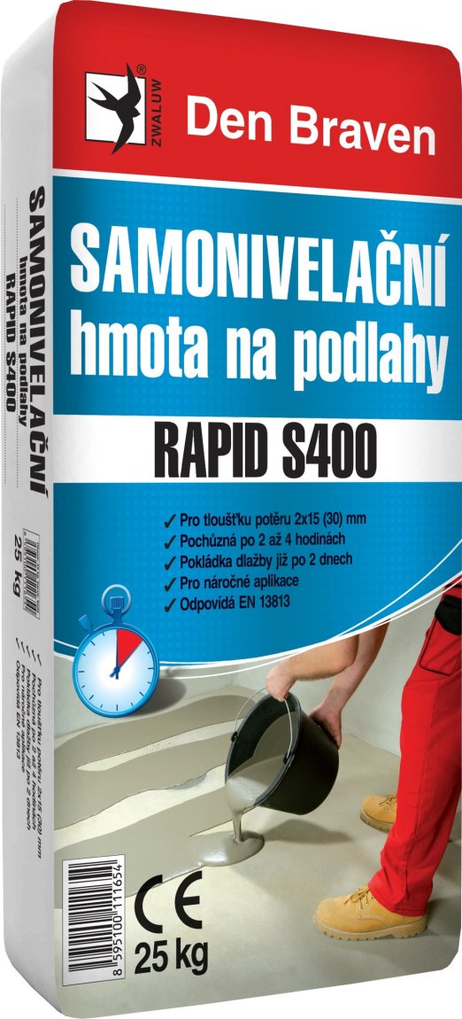 DB RAPID S400 rychletuh.samoniv.hmota na podlahy 25kg (42) šedá DB RAPID S400 rychletuh.samoniv.hmota na podlahy 25kg (42) šedá - Suché směsi a stavební chemie cementové a anhydritové potěry