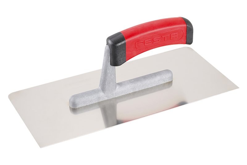 LE hladítko nerez 280x130mm 2oblé rohy gum.rukojeť FESTA - Nářadí ruční nářadí