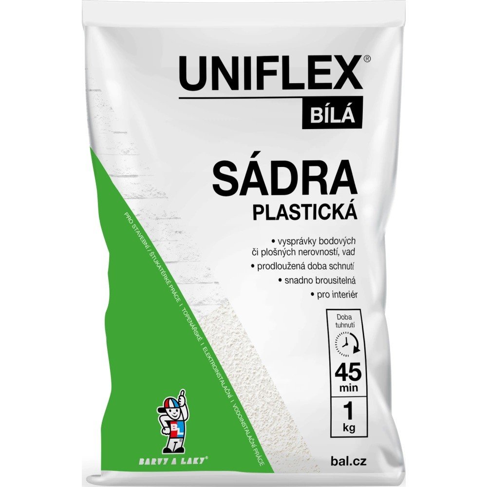 Bal sádra plastická Uniflex 1kg - Suché směsi a&nbsp;stavební chemie ostatní suché směsi