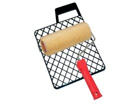 BE váleček plyš žlutozelený 180mm s držadlem+mřížka - souprava