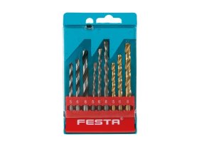 LE sada vrtáků do kovu, dřeva, zdiva 5/6/8mm 9ks plast FESTA