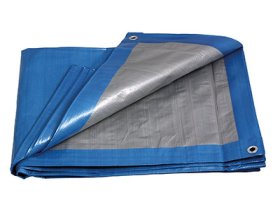 LE plachta zakrývací PROFI 6x10m 140g/m2 modro-stříbrná