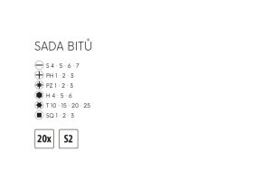 LE sada bitů CrV 20ks 18907-1-