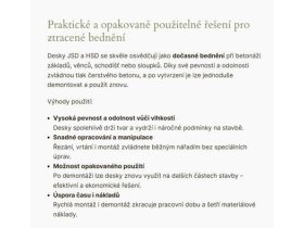 Řešení pro ztracené bednění