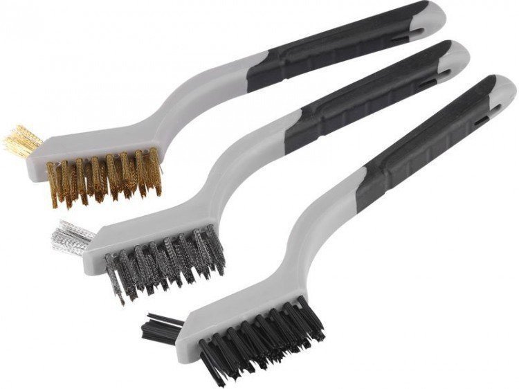 BE kartáč malý 180mm ocel, nylon, mosaz (sada 3ks)