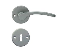 BE kování rozetové VIOLA-R klika/klika klíč, stříbrná