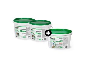 AKCE MISTRAL 2+1 ZDARMA (2x barva Klasa 15kg + 1x penetrace Hladká 15kg) bílá