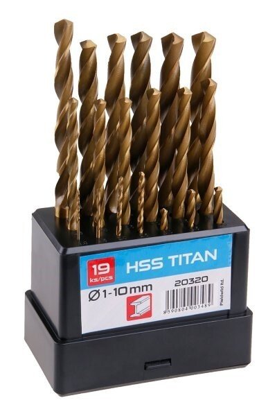 BE sada vrtáků HSS TITAN 1-10 x 0,5mm 19ks - Nářadí ruční nářadí