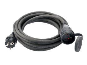 LE kabel prodlužovací venkovní 10m - 1zásuvka 3x1,5mm guma-neoprén 230V max.3680W IP44 FESTA