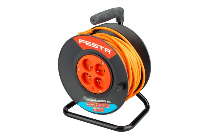 LE buben kabel prodlužovací 4Z 25m 3x1,5mm PVC 230V max.3680W IP20 FESTA - Elektro, sanita, topení a&nbsp;voda elektro