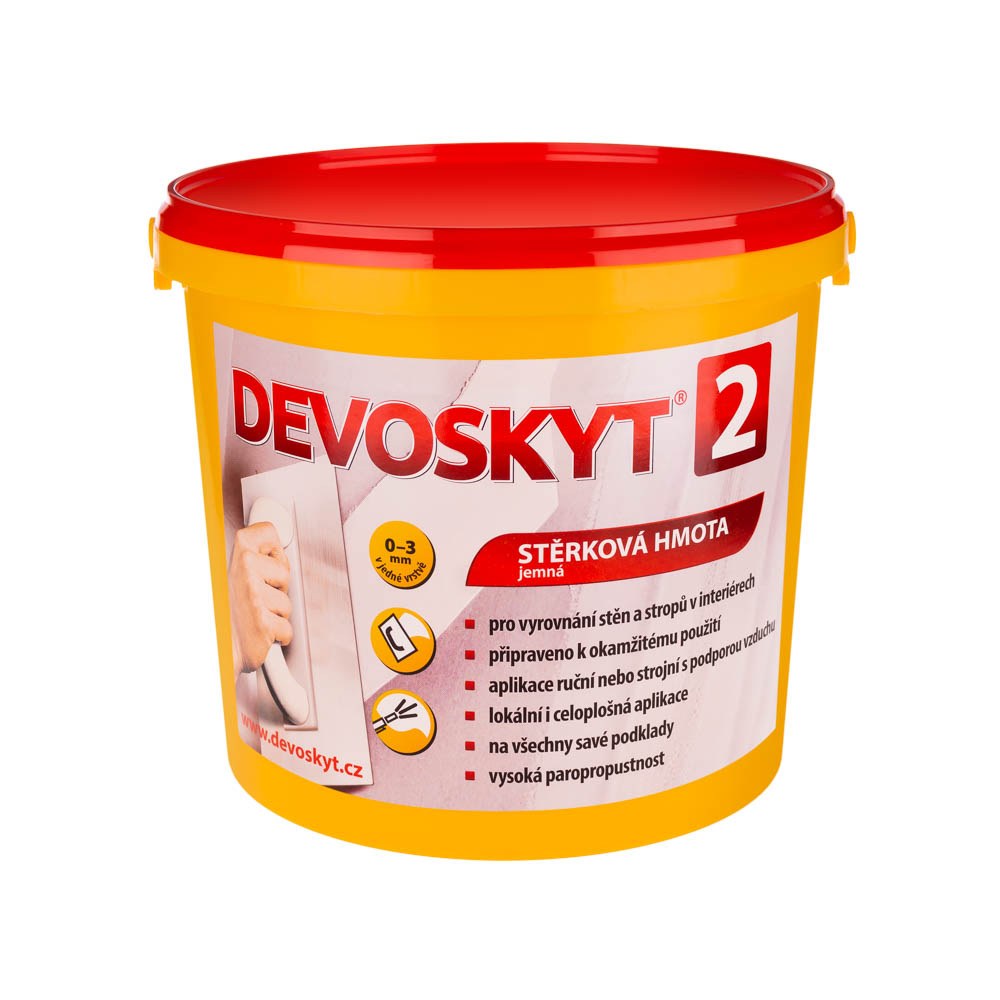 DEVOSKYT 2 jemná stěrková hmota 21kg - Suchá výstavba, sádrokarton, dřevo sádrokarton příslušenství na sádrokarton