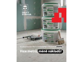 AKCE MISTRAL 2+1 ZDARMA (2x barva Klasa 15kg + 1x penetrace Hladká 15kg) bílá
