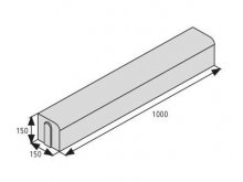 BEST MONO nájezdový 150x150x1000mm obrubník přírodní (25) Obrubnik